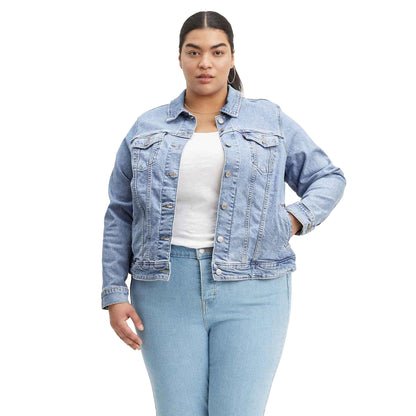 Denim - Side - Levis Womens-Ladies Original Plus Trucker Jacket