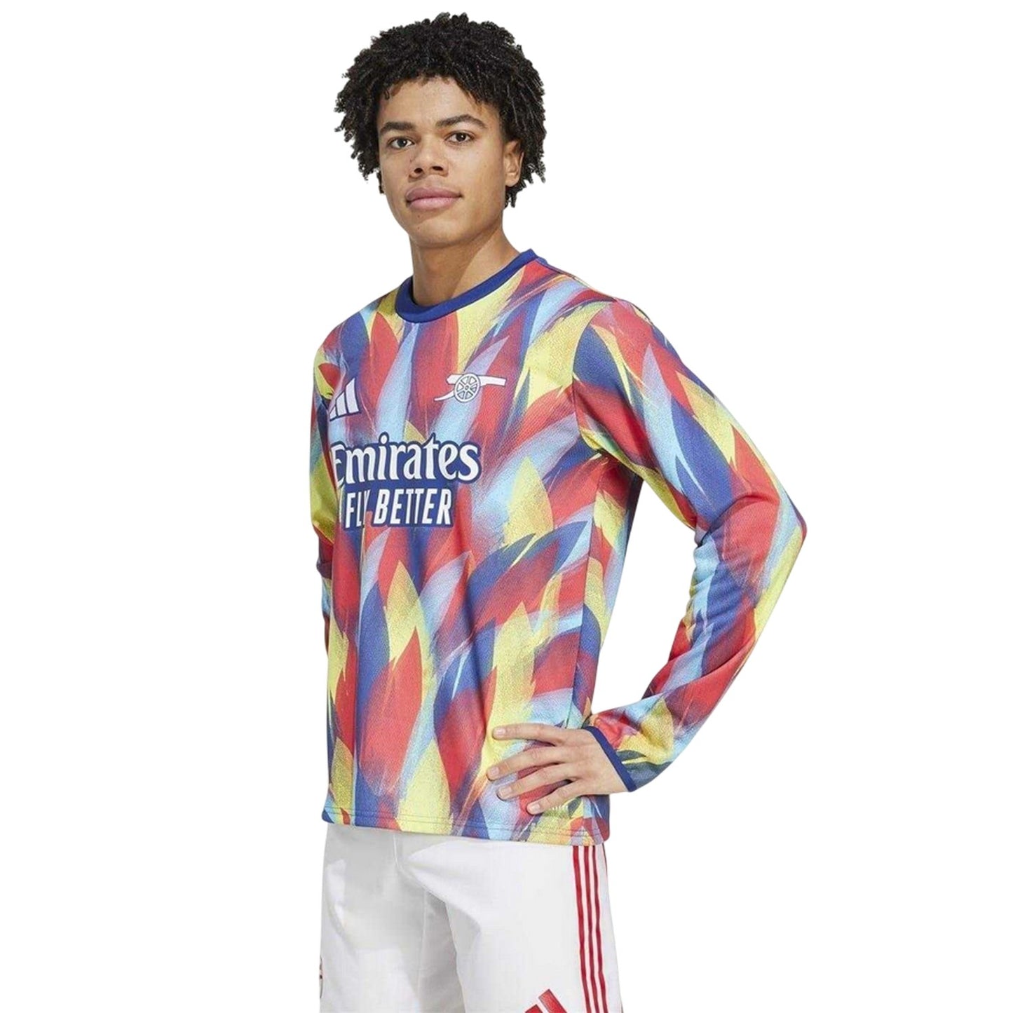 Blue - Side - Adidas Mens 25-26 Arsenal FC Long-Sleeved Football Shirt