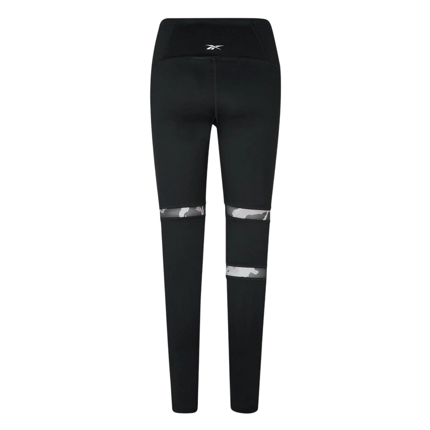 Black Night - Back - Reebok Womens-Ladies Mesh Insert Leggings