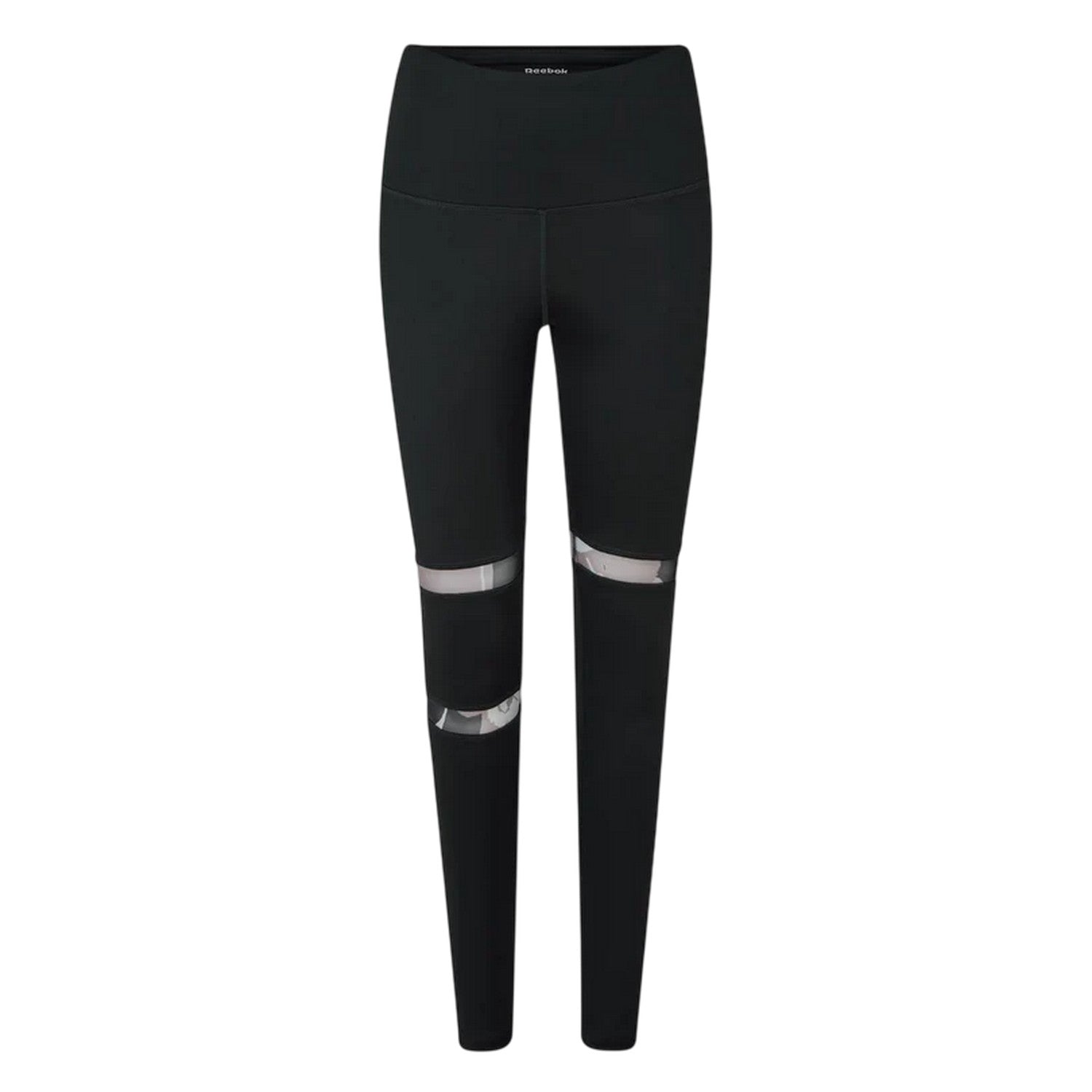 Black Night - Front - Reebok Womens-Ladies Mesh Insert Leggings