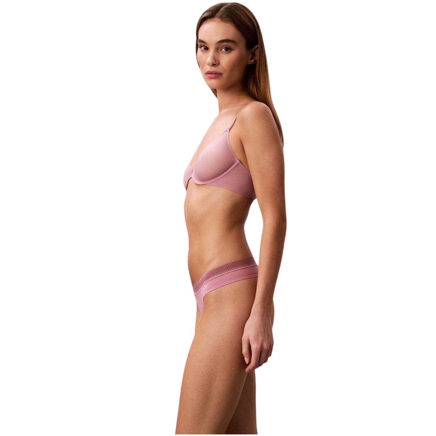Pale Mauve - Lifestyle - Calvin Klein Womens-Ladies Demi Unlined Bra