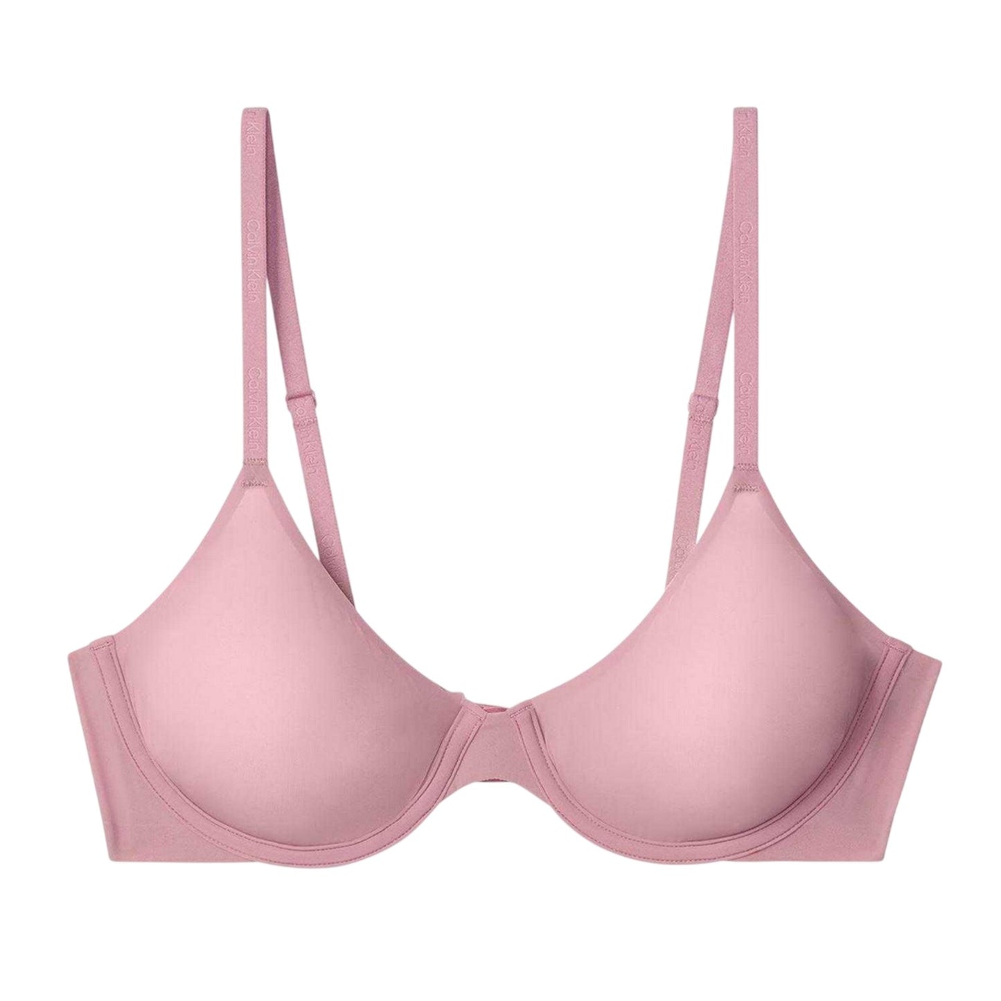 Pale Mauve - Front - Calvin Klein Womens-Ladies Demi Unlined Bra