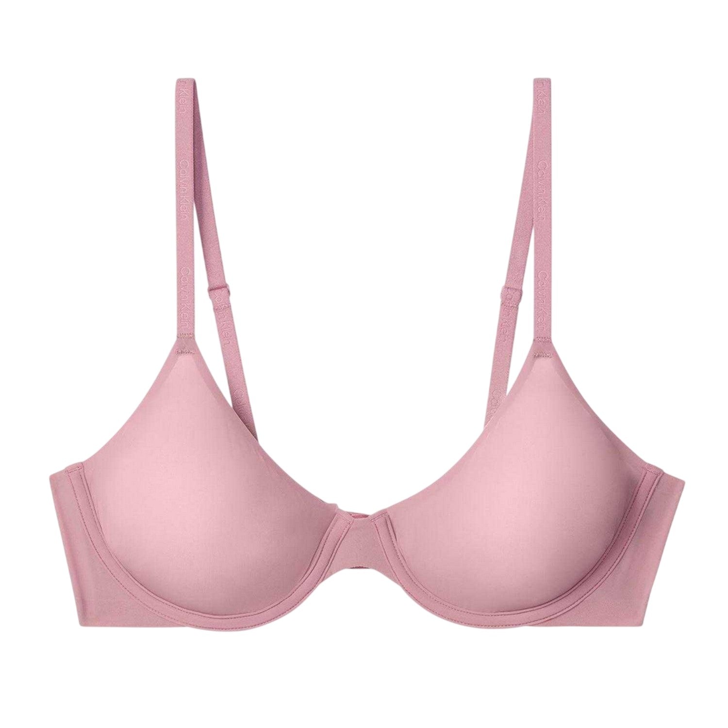 Pale Mauve - Front - Calvin Klein Womens-Ladies Demi Unlined Bra