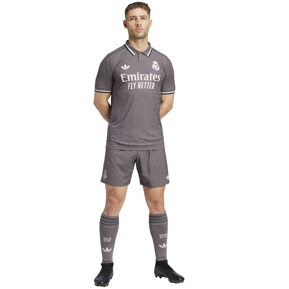 Grey - Pack Shot - Adidas Unisex Adult 2024-2025 Real Madrid CF Football Shirt