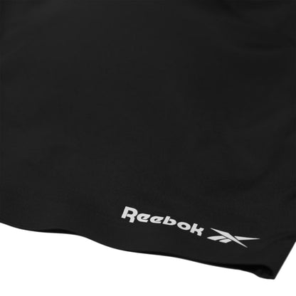 Black - Side - Reebok Womens-Ladies Amina Logo Jersey Bra