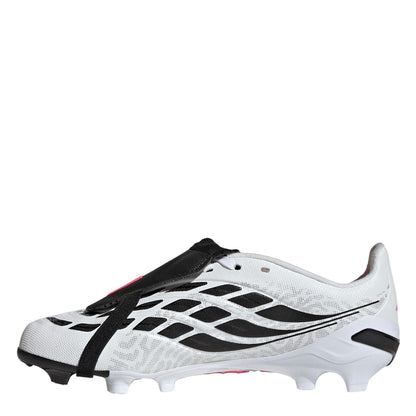 White-Coral - Back - Adidas Childrens-Kids Predator Firm Ground Football Boots