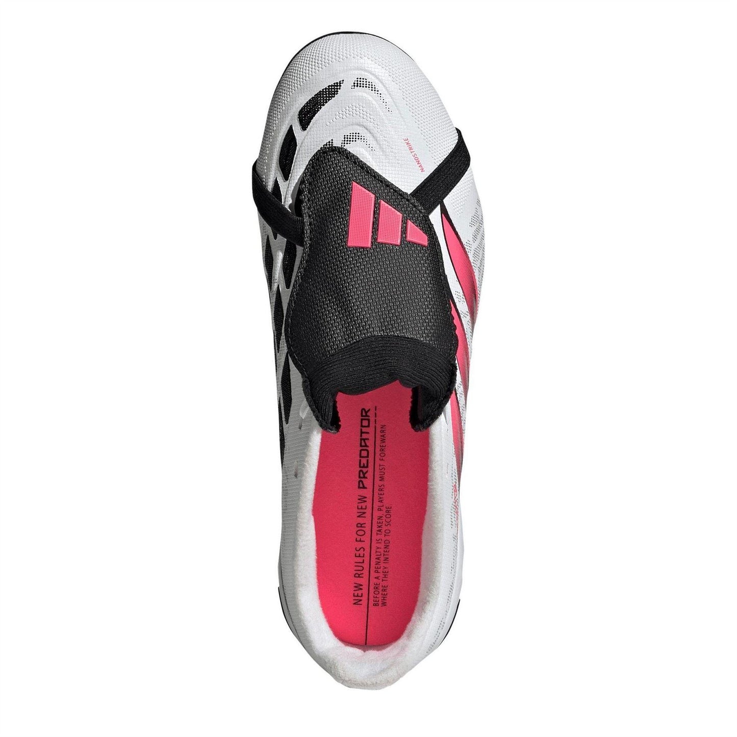 White-Coral - Pack Shot - Adidas Childrens-Kids Predator Firm Ground Football Boots