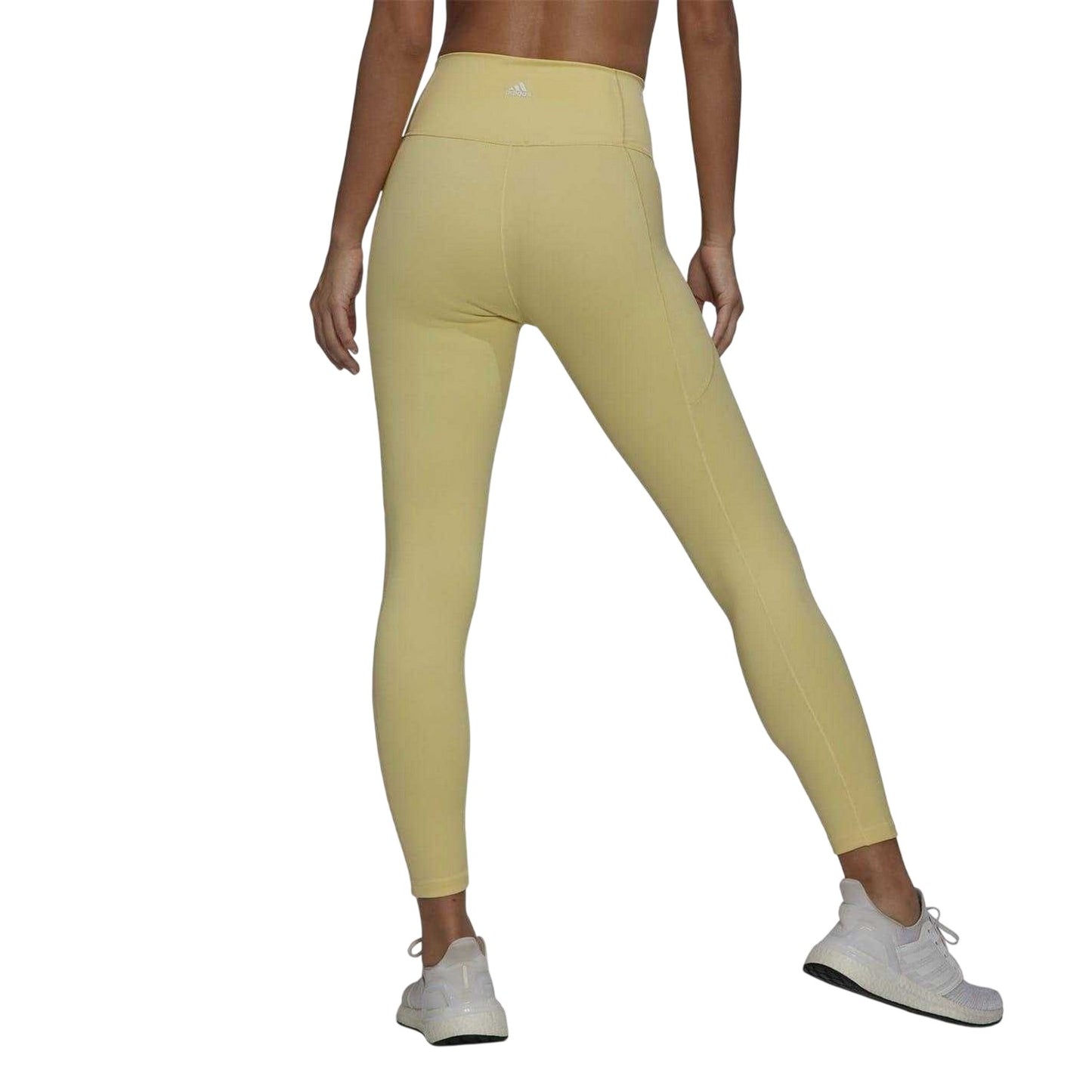 Beige - Back - Adidas Womens-Ladies 7-8 Leggings