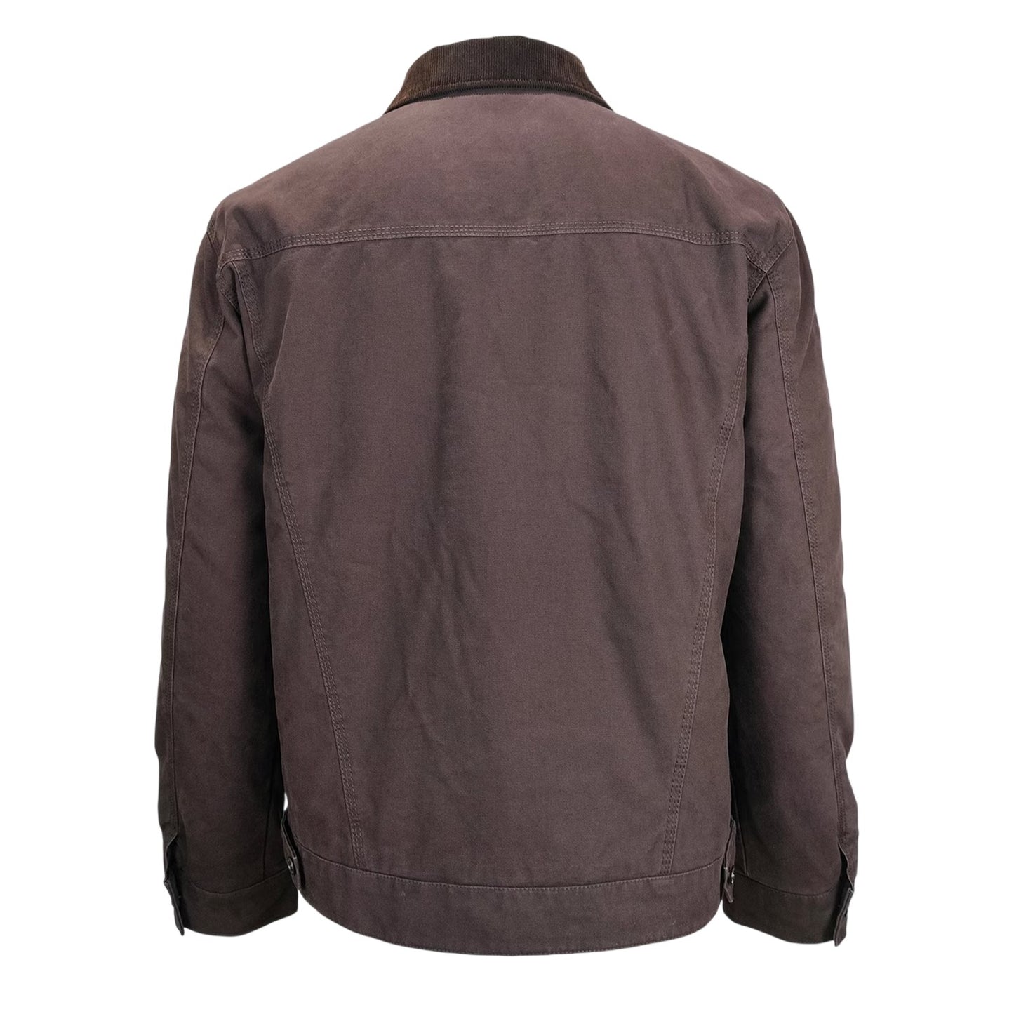 Black Coffee - Back - Jack Wills Mens Plain Collared Varsity Jacket
