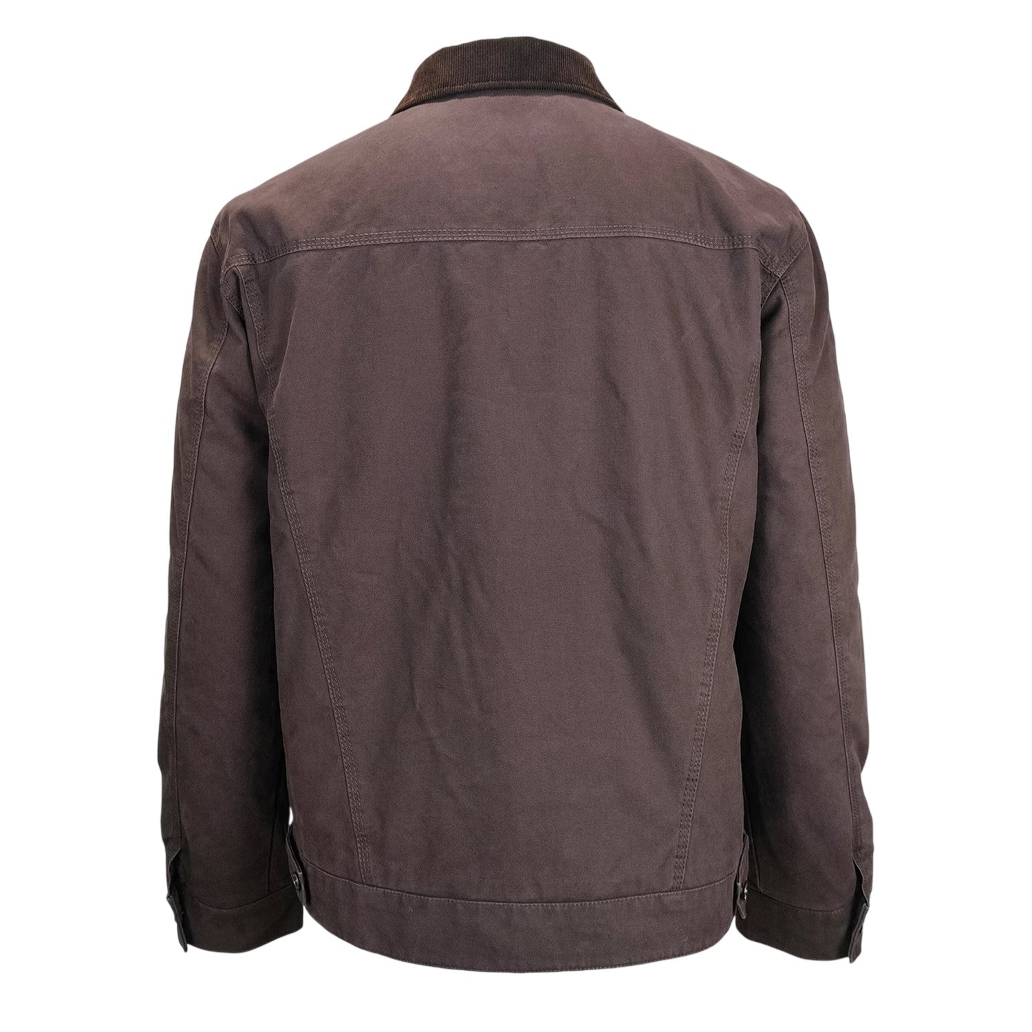 Black Coffee - Back - Jack Wills Mens Plain Collared Varsity Jacket