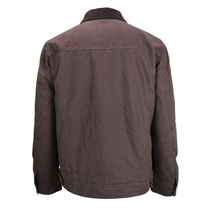Black Coffee - Back - Jack Wills Mens Plain Collared Varsity Jacket