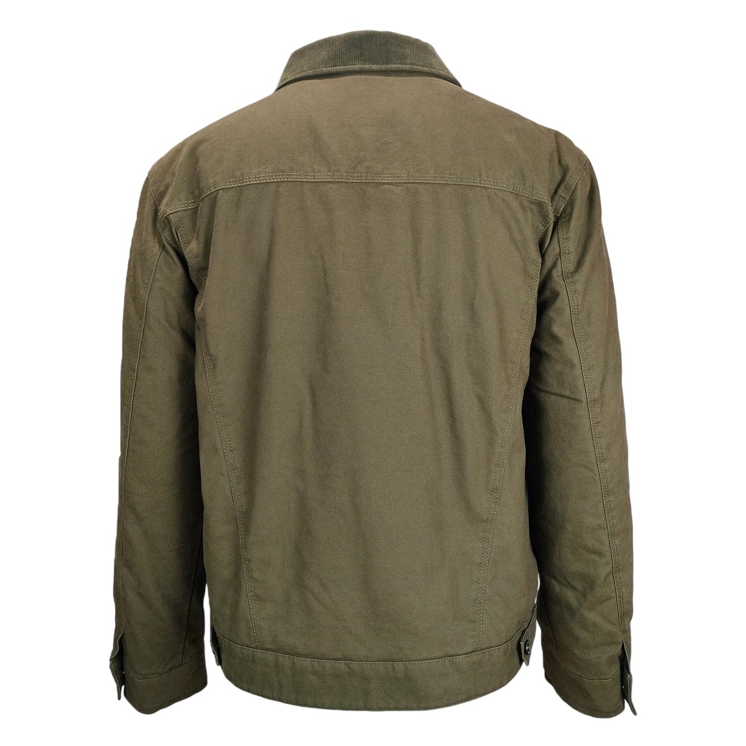 Olive - Back - Jack Wills Mens Plain Collared Varsity Jacket