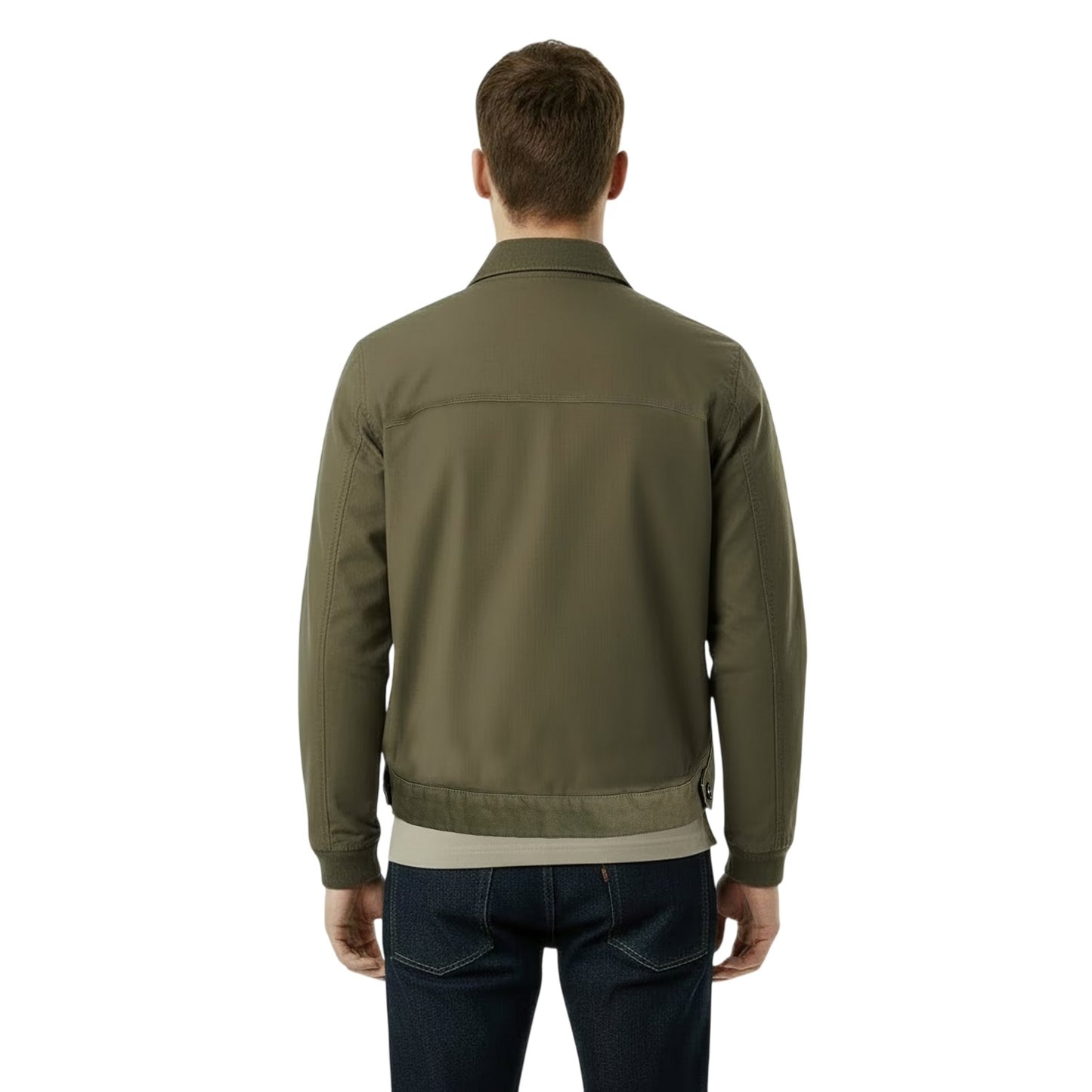 Olive - Lifestyle - Jack Wills Mens Plain Collared Varsity Jacket