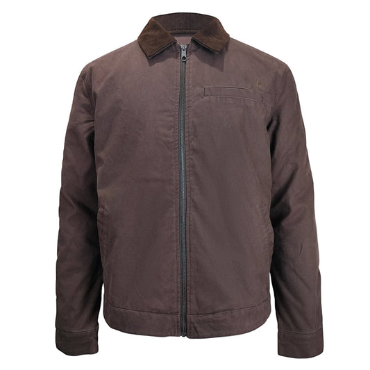 Black Coffee - Front - Jack Wills Mens Plain Collared Varsity Jacket