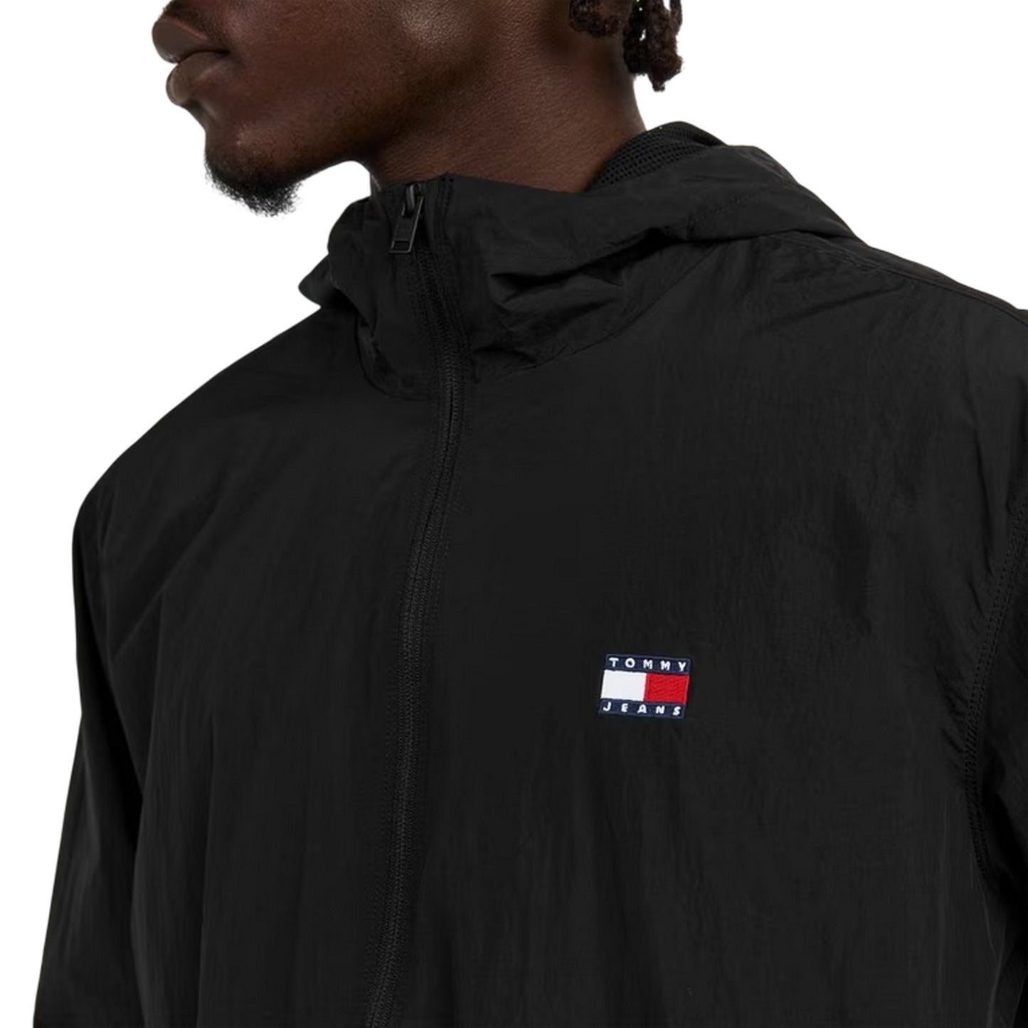 Black - Side - Tommy Jeans Mens Chicago Windbreaker