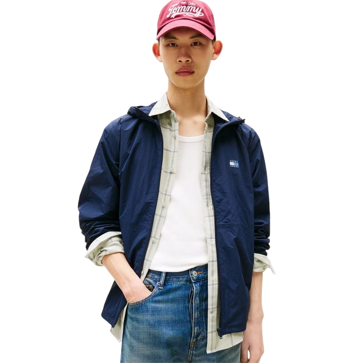 Dark Navy - Side - Tommy Jeans Mens Chicago Windbreaker