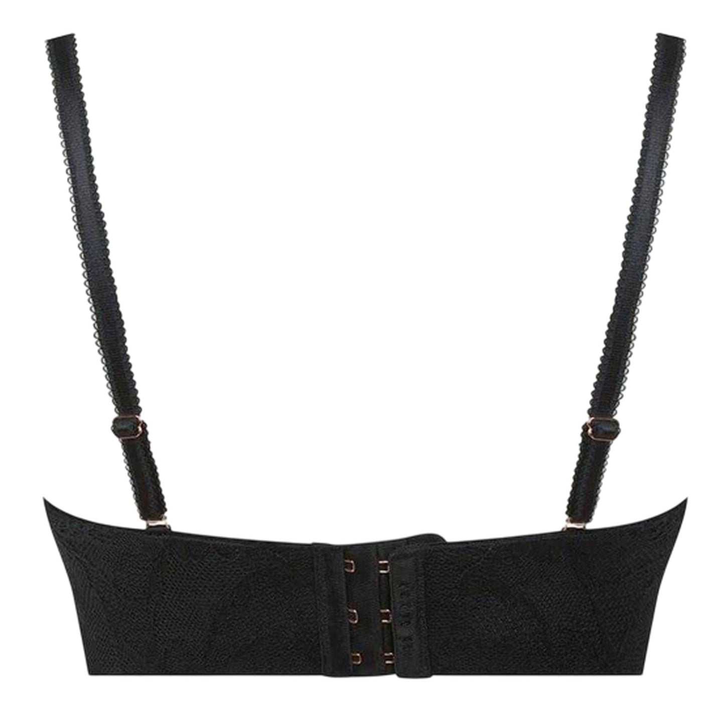 Jet Black - Back - Ted Baker Womens-Ladies Jacquard Bra