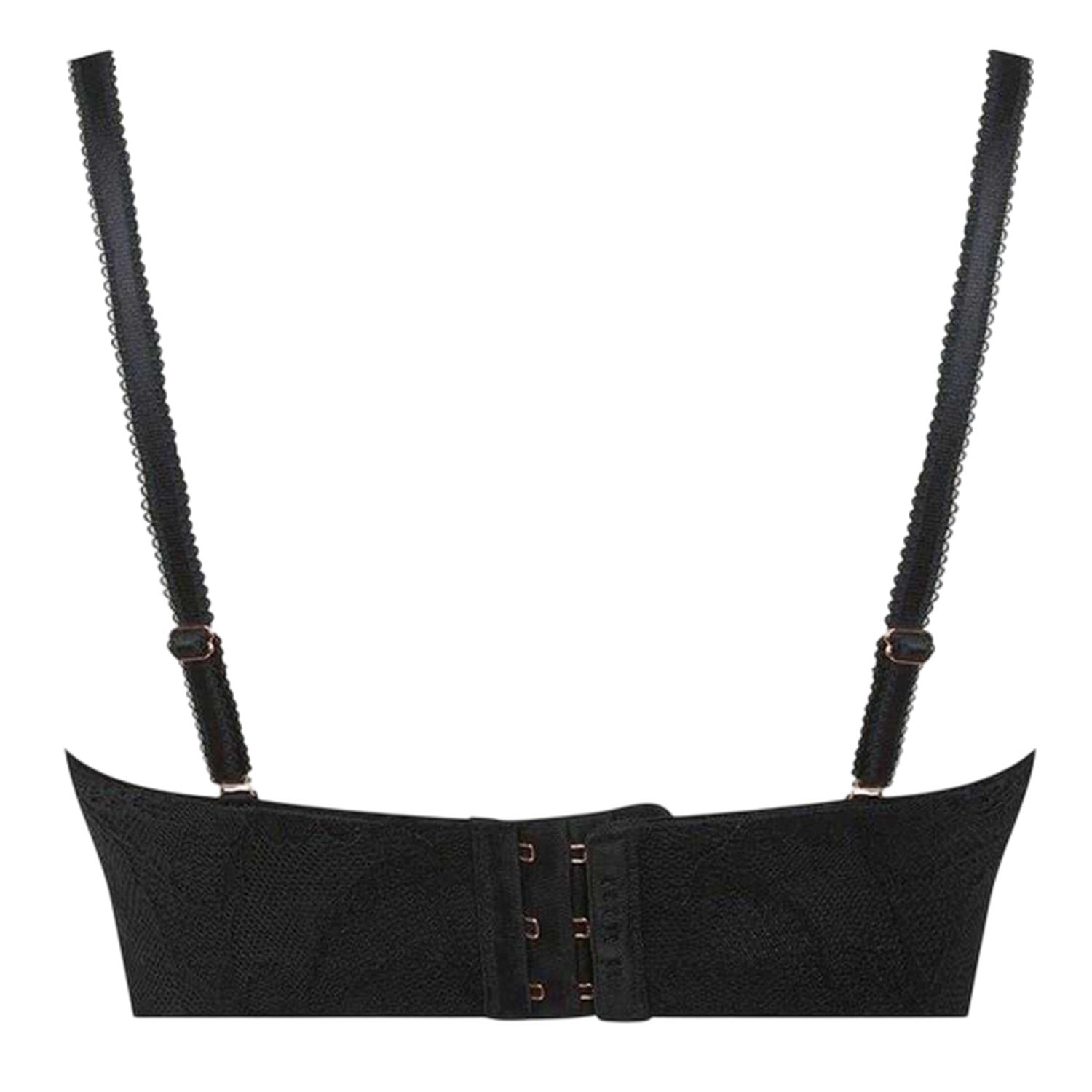 Jet Black - Back - Ted Baker Womens-Ladies Jacquard Bra
