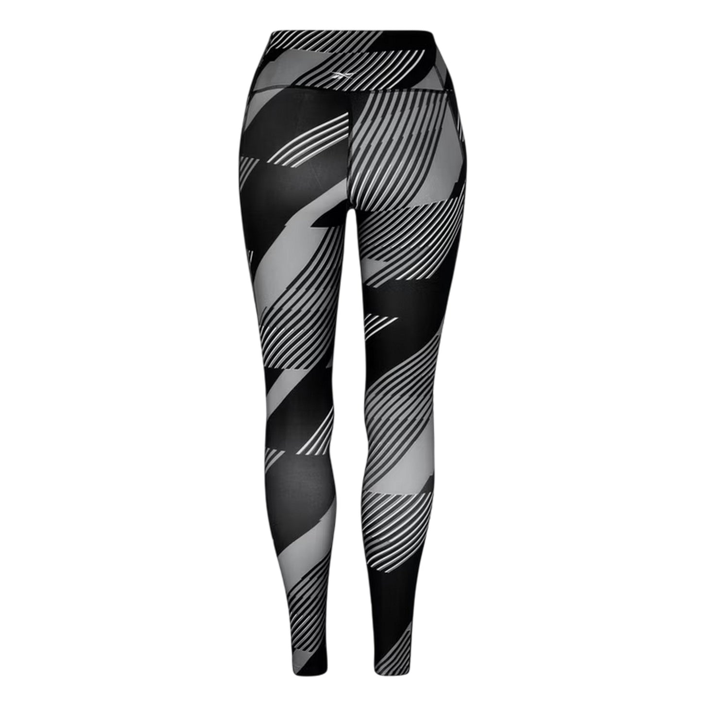 Black Night - Back - Reebok Womens-Ladies Geometric Skinny Leggings