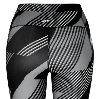 Black Night - Lifestyle - Reebok Womens-Ladies Geometric Skinny Leggings