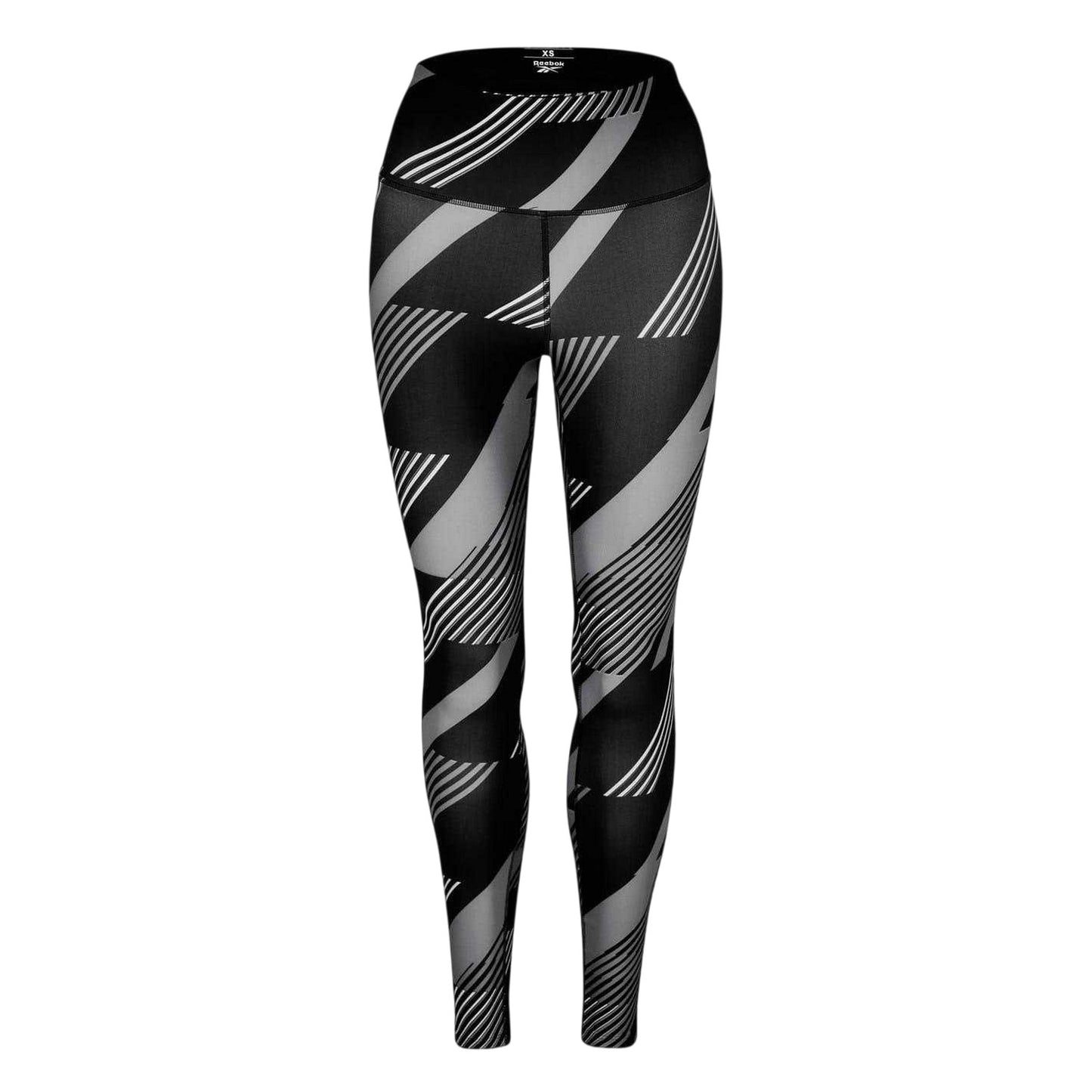 Black Night - Front - Reebok Womens-Ladies Geometric Skinny Leggings
