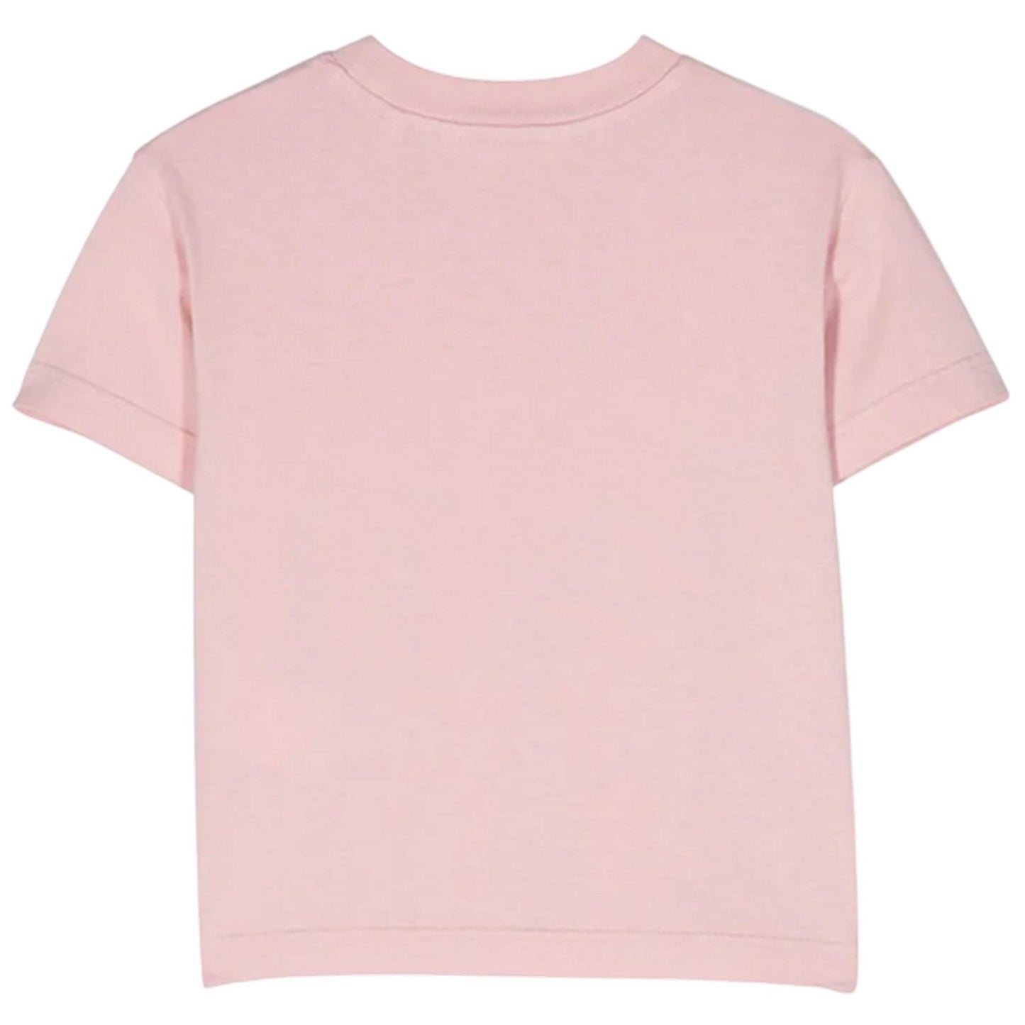 Rose Pink-Black - Back - Palm Angels Childrens-Kids Side Logo Cotton T-Shirt