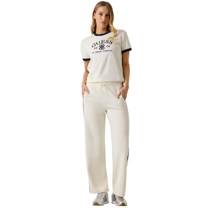 Dove - Pack Shot - Guess Womens-Ladies Hoshi Embroidered Logo Crew Neck T-Shirt