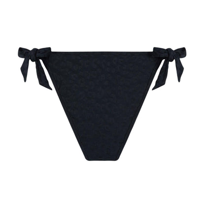 Black - Back - Chelsea Peers Womens-Ladies Leopard Print Side Tie Bikini Bottoms
