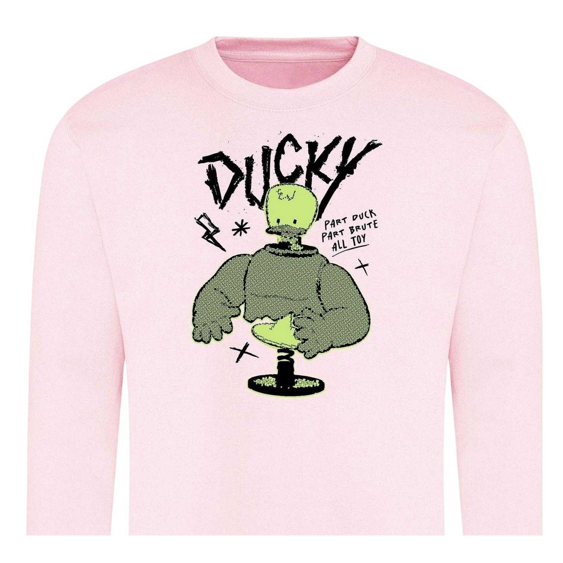 Pink - Back - Disney Unisex Adult Duck Sweatshirt