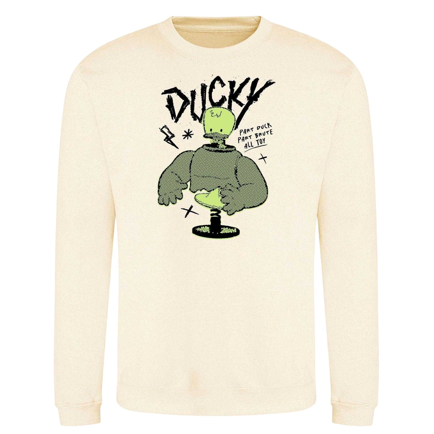 White - Front - Disney Unisex Adult Duck Sweatshirt