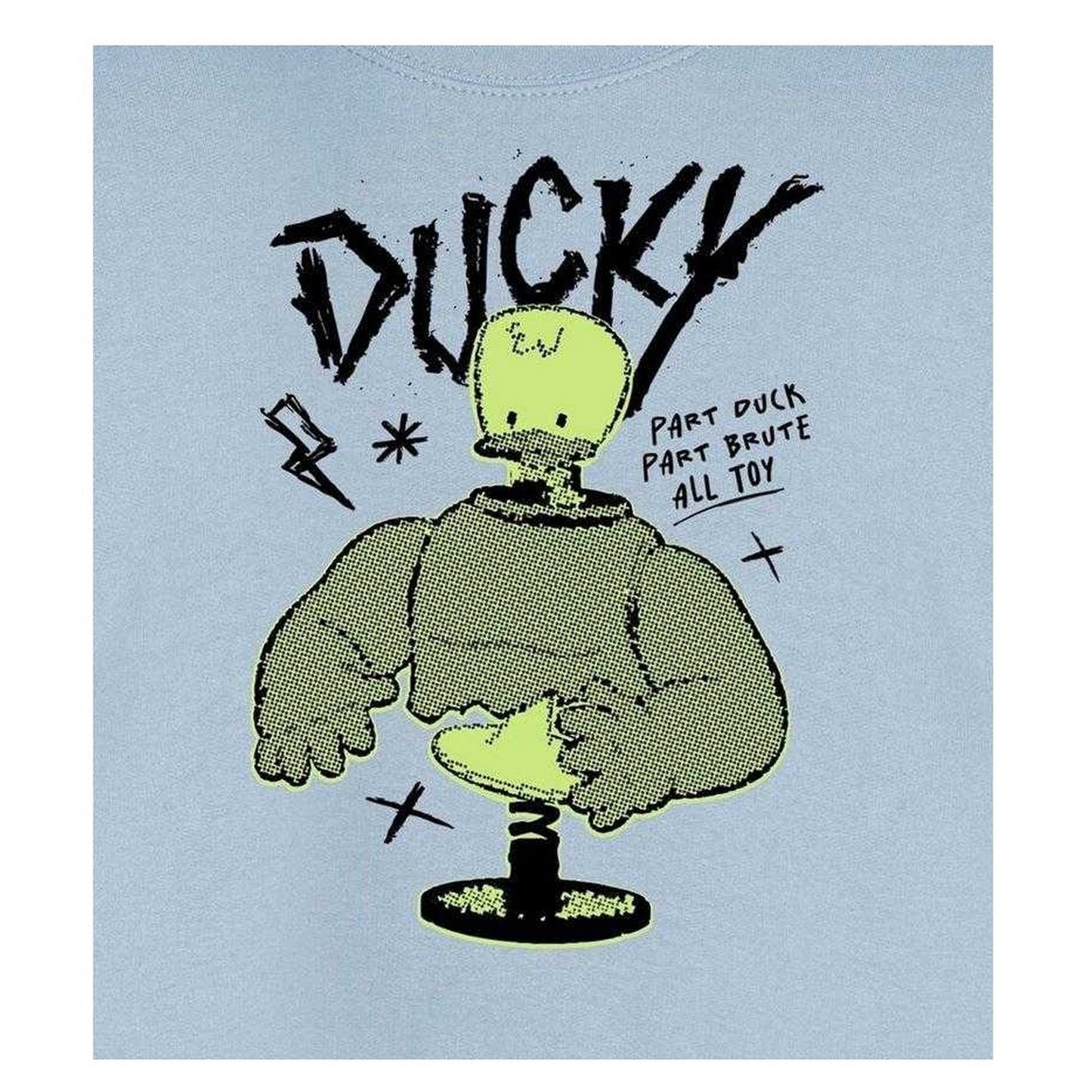 Blue - Side - Disney Unisex Adult Duck Sweatshirt
