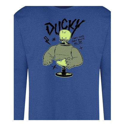 Dark Blue - Back - Disney Unisex Adult Duck Sweatshirt
