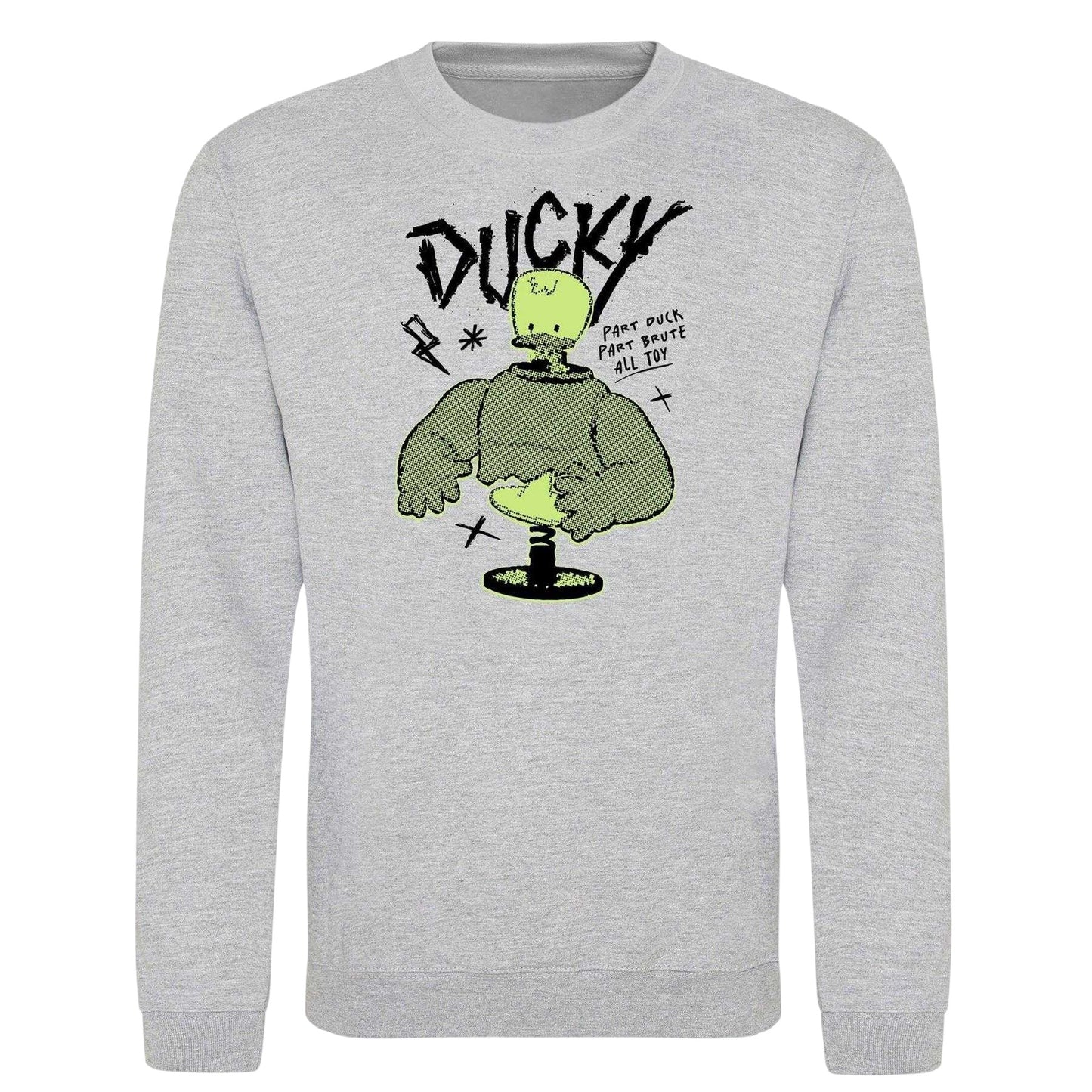 Grey - Front - Disney Unisex Adult Duck Sweatshirt
