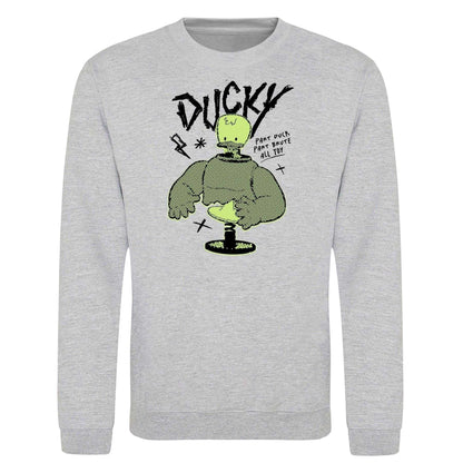 Grey - Front - Disney Unisex Adult Duck Sweatshirt