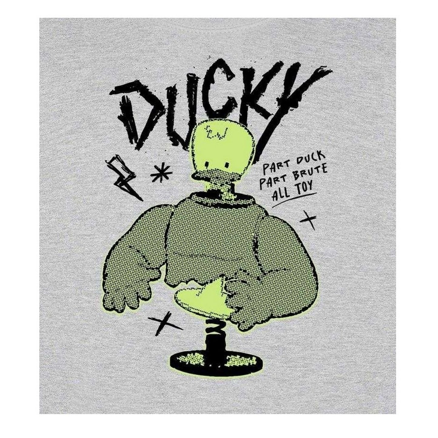 Grey - Side - Disney Unisex Adult Duck Sweatshirt