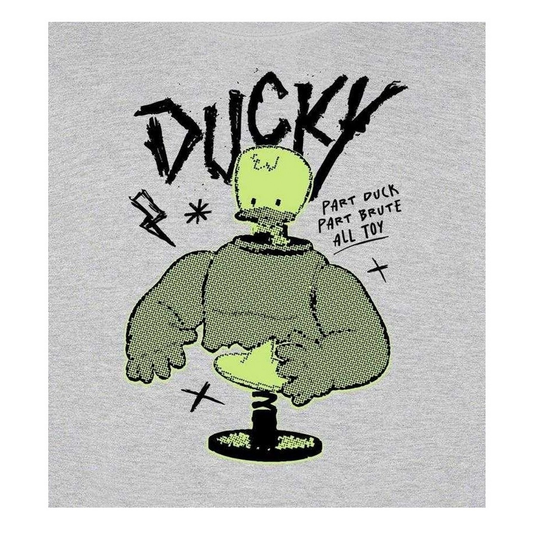 Grey - Side - Disney Unisex Adult Duck Sweatshirt