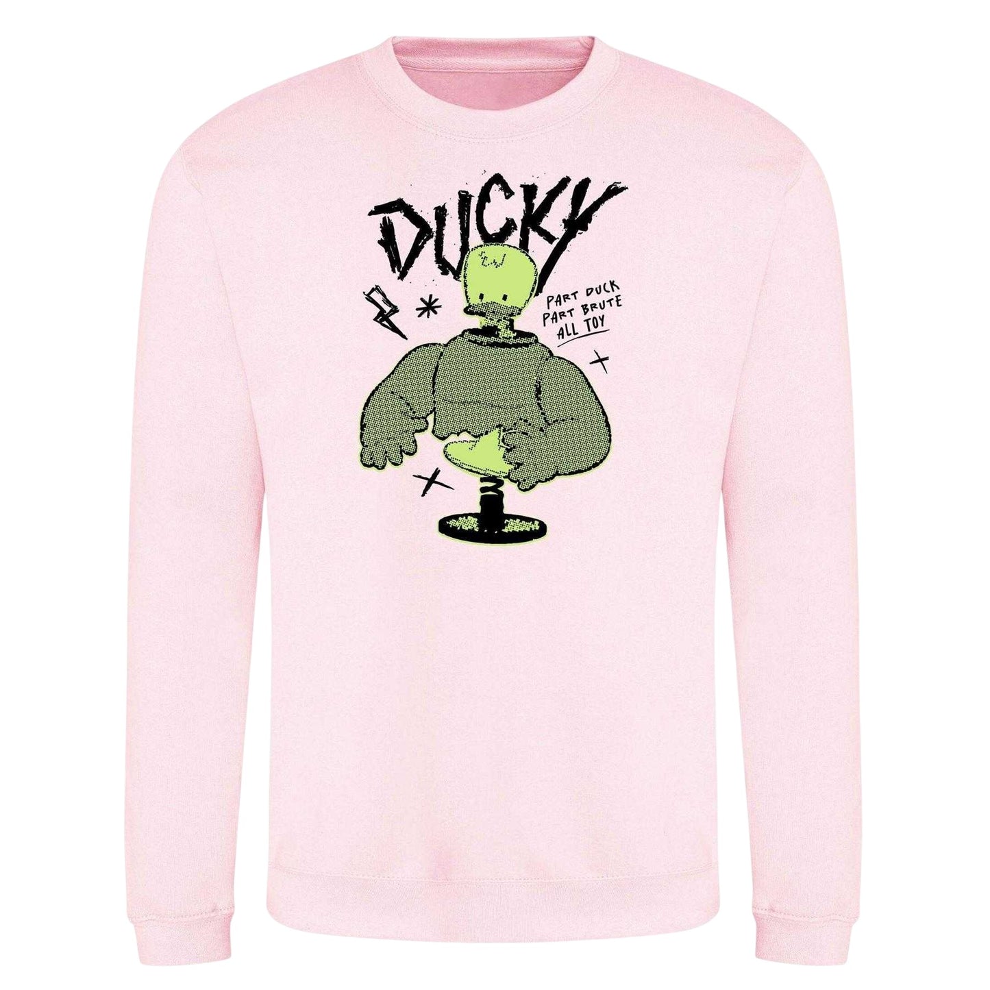 Pink - Front - Disney Unisex Adult Duck Sweatshirt