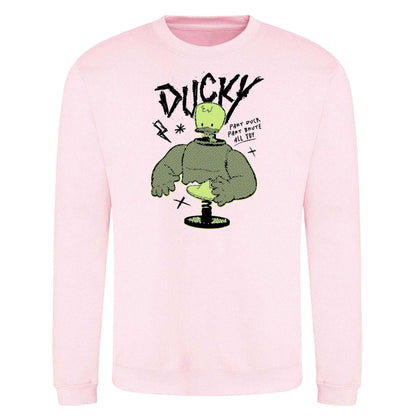 Pink - Front - Disney Unisex Adult Duck Sweatshirt