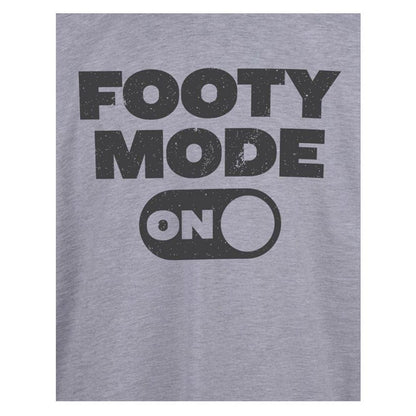 Grey - Side - AWD Mens Footy Mode On T-Shirt