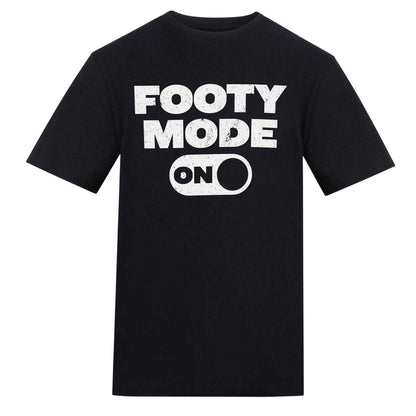 Black - Front - AWD Mens Footy Mode On T-Shirt