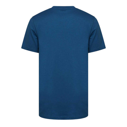 Bright Blue - Back - Boss Mens Logo Cotton T-Shirt