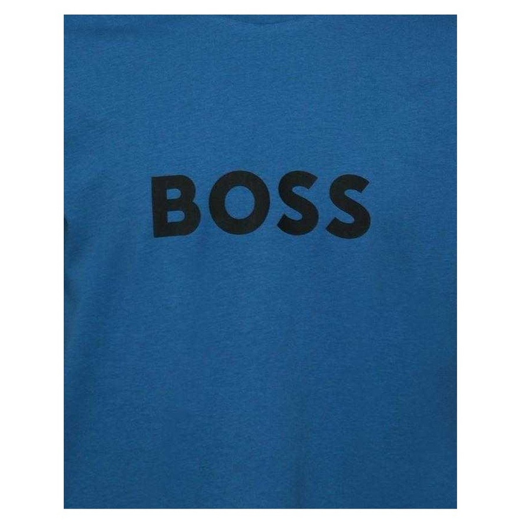 Bright Blue - Side - Boss Mens Logo Cotton T-Shirt