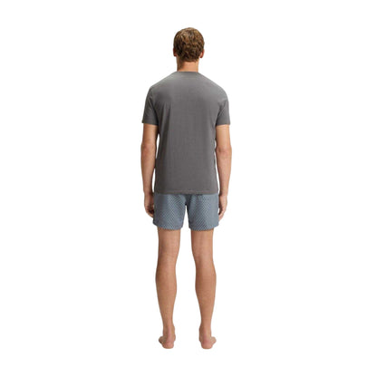 Dark Grey - Back - Boss Mens Logo Cotton T-Shirt