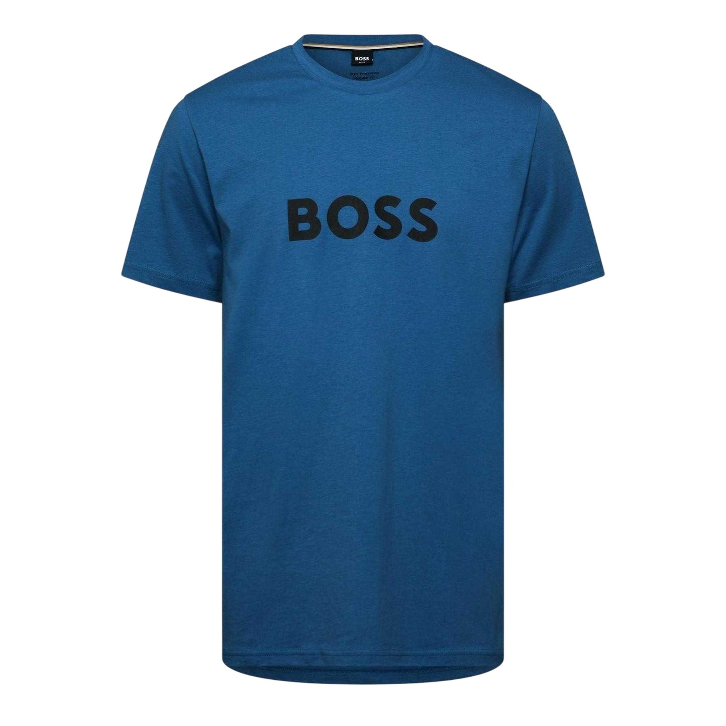 Bright Blue - Front - Boss Mens Logo Cotton T-Shirt