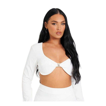 White - Back - Missy Empire Womens-Ladies Underwired Bralette