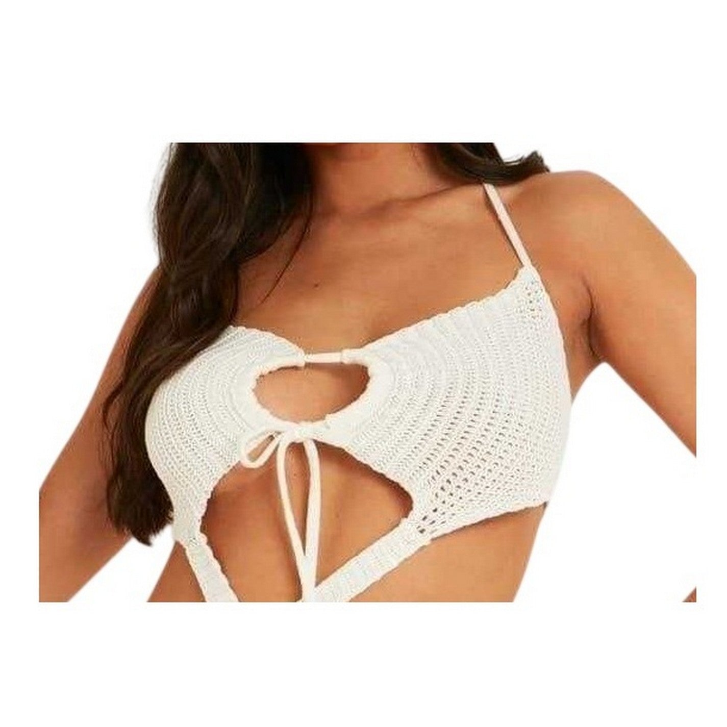 White - Side - Missy Empire Womens-Ladies Halter Neck Mini Dress