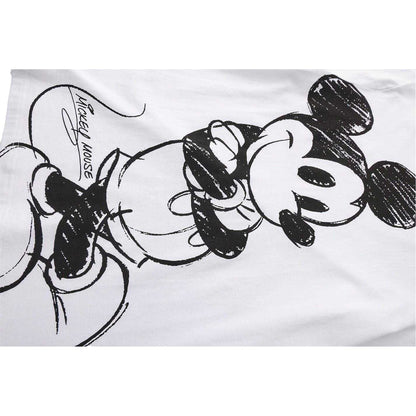 White - Side - Disney Mens Mickey Mouse Cotton T-Shirt