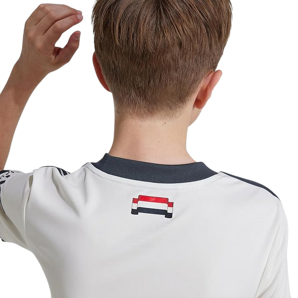 White - Lifestyle - Adidas Childrens-Kids 2024-2025 Manchester United FC Football Jersey