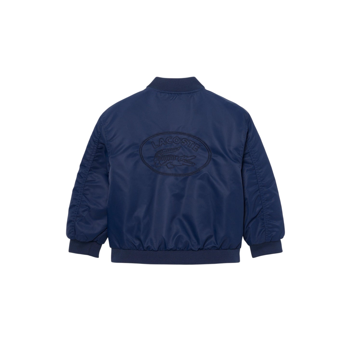 Navy Blue - Back - Lacoste Childrens-Kids Embroidered Logo Bomber Jacket