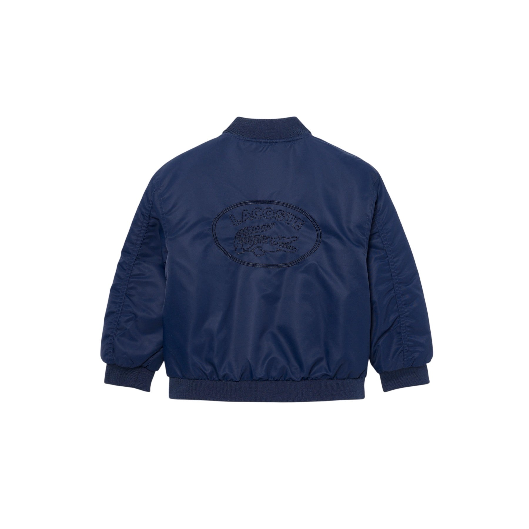 Navy Blue - Back - Lacoste Childrens-Kids Embroidered Logo Bomber Jacket